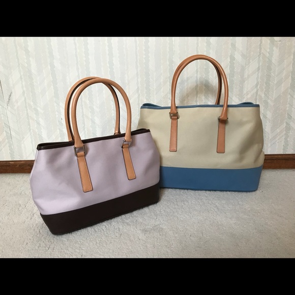 {Rare} 2 COACH Leather+Canvas Satchels - Picture 3 of 7